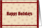 Happy Holidays card