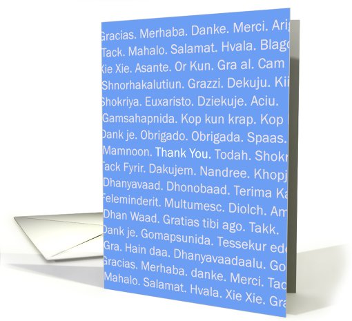 Thank You In Different Languages card (522900)