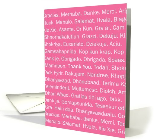 Thank You In Different Languages card (522904)