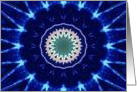 Blue and White Mandala card