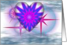 Digital,Purple Heart and Pink Orbs card