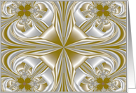 White Glossy Mandala card