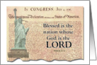 Patriotic Blessed is the nation card