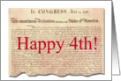 Patriotic Declaration of Independence card