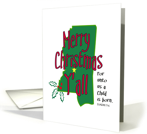 Merry Christmas Y'all card (248917)