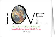 Christmas Love Manger card
