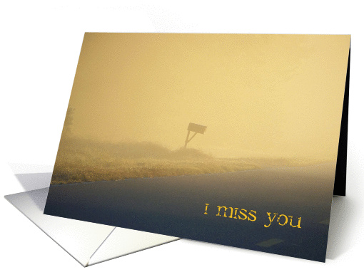 Missing You Mailbox in Fog card (282463)