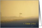 Missing You Mailbox in Fog card