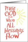 Thank you Praise God card