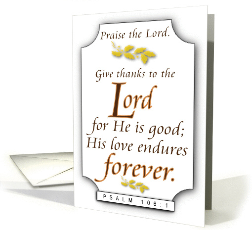 Thanksgiving Psalm 106 card (303782)