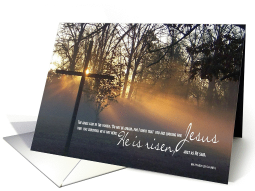 Easter Matthew 28 3 card (365370)