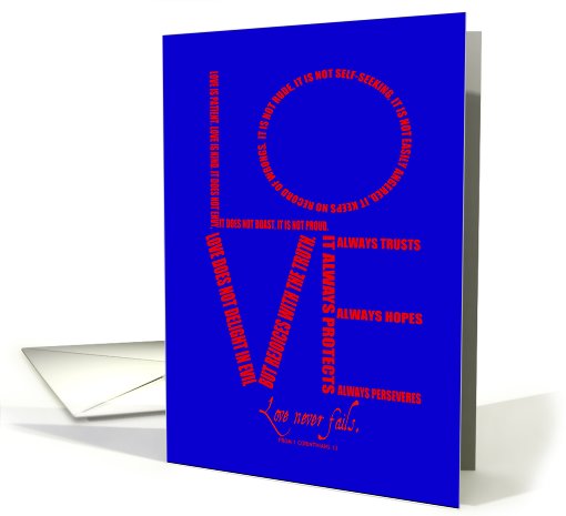 Valentine Love never fails male card (818792)