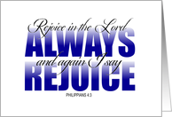 Encouragement Always Rejoice card