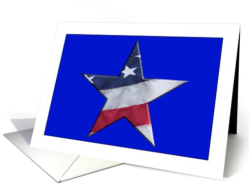 Patriotic with American Flag in Star card (820805)