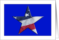Patriotic with American Flag in Star card