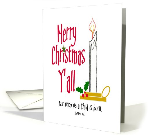 Christmas Yall with Candle card (821326)
