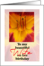 Birthday Daylily Wife card