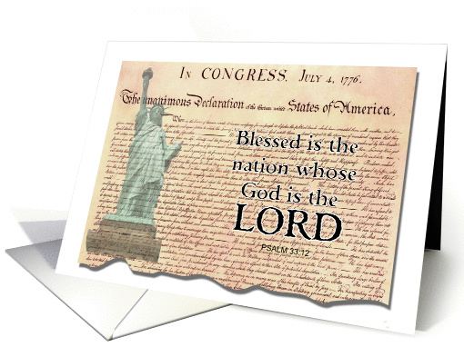 Patriotic Blessed is the nation card (845183)