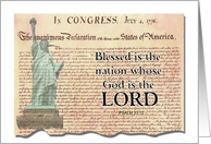 Patriotic Blessed is the nation card