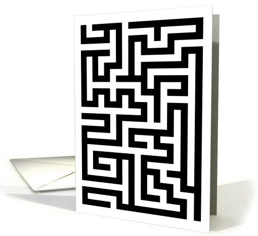 Black and White Maze card (252742)