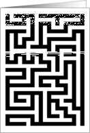 Black and White Maze card