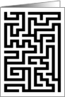 Black and White Maze card
