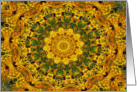 Black Eyed Susan Digital Art Kaleidoscope Flower Photo Blank Note Card