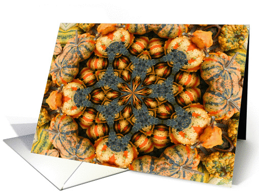 Fancy Gourds Digital Art Kaleidoscope Nature Photo Blank Note card