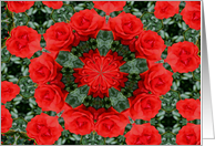 Red Rose Kaleidoscope Flower Photo Blank Note Card
