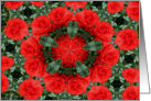 Red Rose Kaleidoscope Flower Photo Blank Note Card