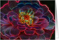 Digital Art Flower Photo Blank Note Card