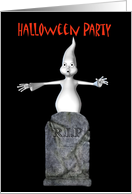 Halloween Party Invitation Ghost Tombstone card