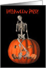 Halloween Party Invitation Skeleton Pumpkin card