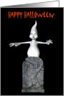 Halloween Ghost Tombstone Funny Card