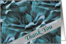 Blue Dahlia Collage Floral Thank You Card