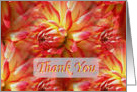 Red Yellow Dahlia Collage Floral Thank You Card