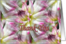 Red White Dahlia Collage Floral Thank You Card