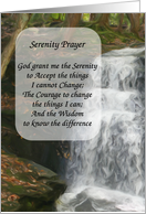 Forest Waterfall Art Serenity Prayer Card