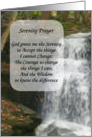 Forest Waterfall Art Serenity Prayer Card