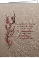 Flowering Tree Serenity Prayer Inspirational Quote Card