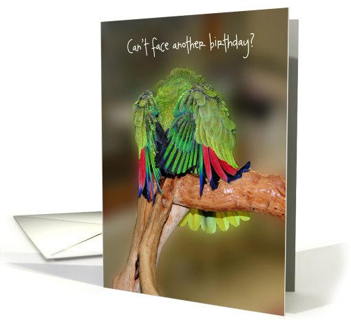 Yellow Nape Amazon Parrot Funny Getting Older Birthday card (898910)