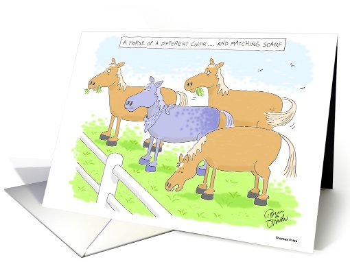 Horse of a Different Color Birthday card (256517)