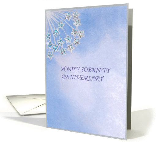 Stars Card Sobriety Anniversary card (373458)