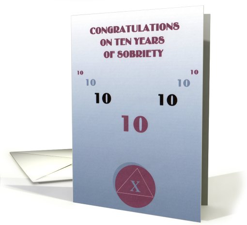Sobriety Card - 10 Year Anniversary card (552775)