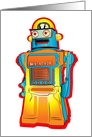 Retro Robot,brightly coloured! card