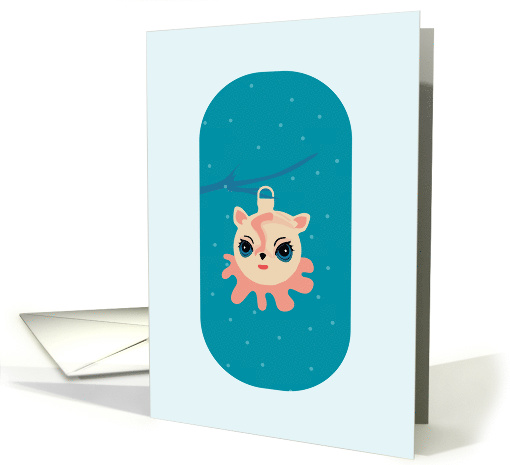 Bright retro bauble head card (1346380)
