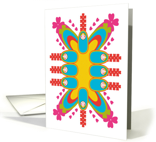 Multicoloured babies card (272169)