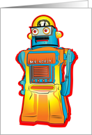 Retro Robot,brightly coloured! card
