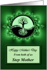 Step Mother / Mother’s Day - Emerald Green Fractal & Yin Yang Tree card