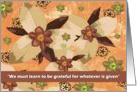 General - Gratitude Card from a Terminally ill person - Floral card